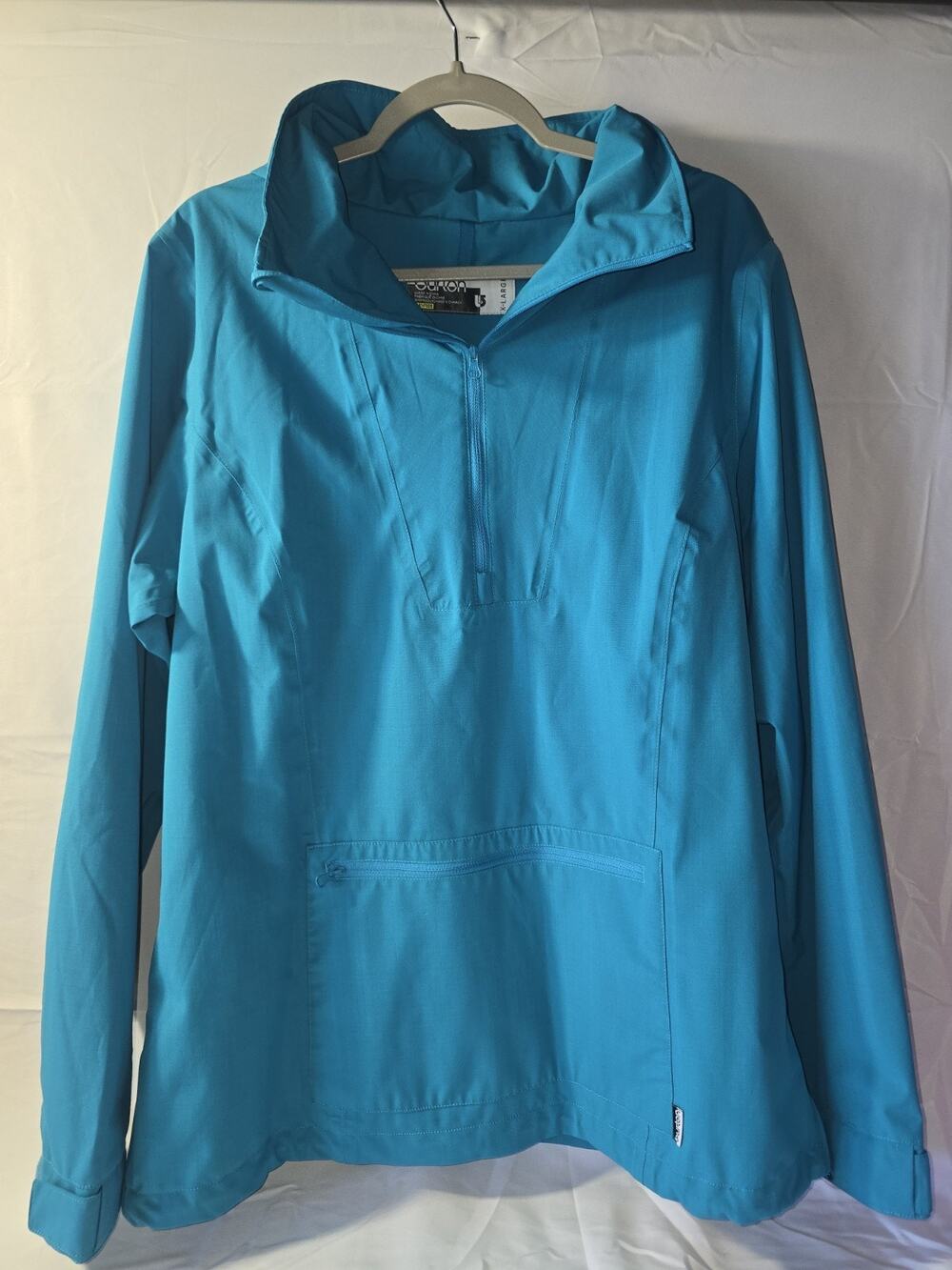 Women's Burton LOTUS Pullover WIindbreaker Rain Hooded Jacket XL Half-Zip B4